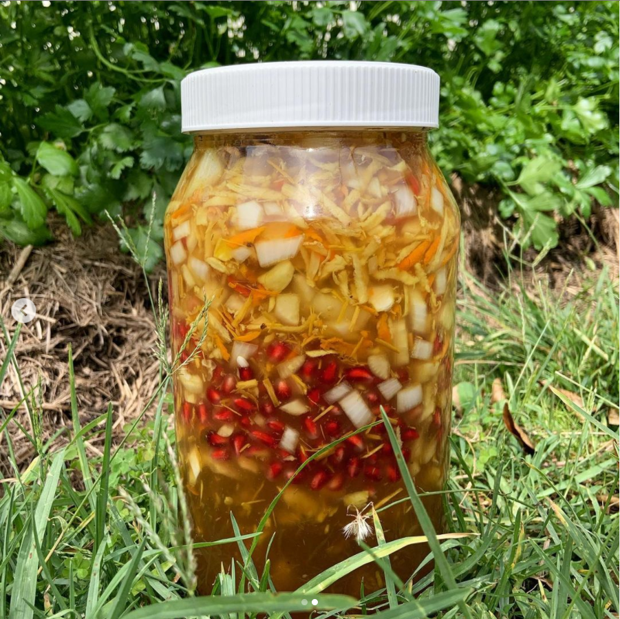 Sparkling cider in progress